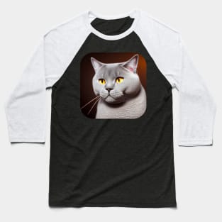 British Shorthair Cat Baseball T-Shirt